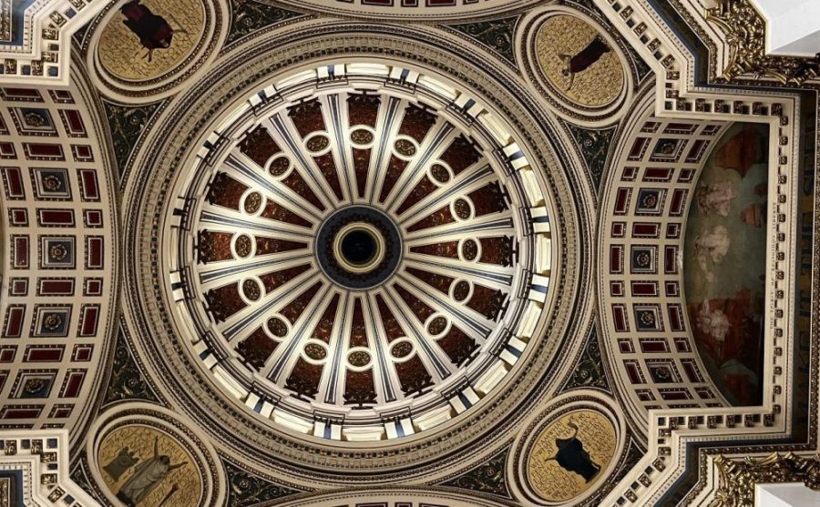 Capitol building ceiling. Taken by Ayla DiBattista, 2024. 